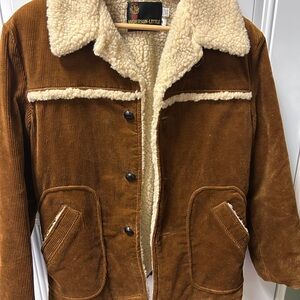 Brown Corduroy Jacket with Shearling Lining